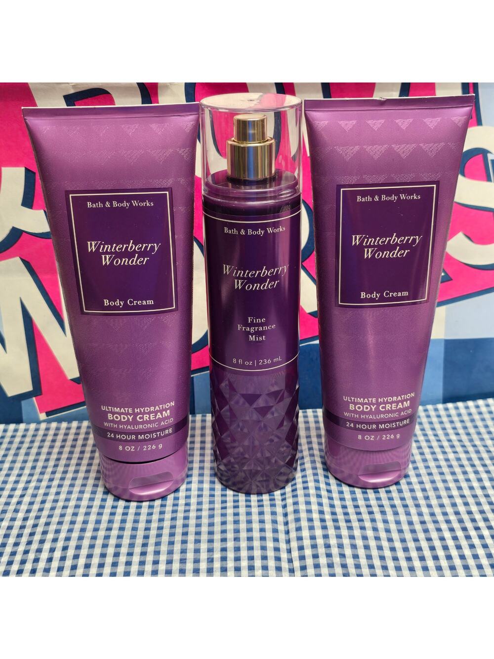 BBW Winterberry Wonder Fine Fragrance Mist & Hydration Body Cream 24 HR Moisture